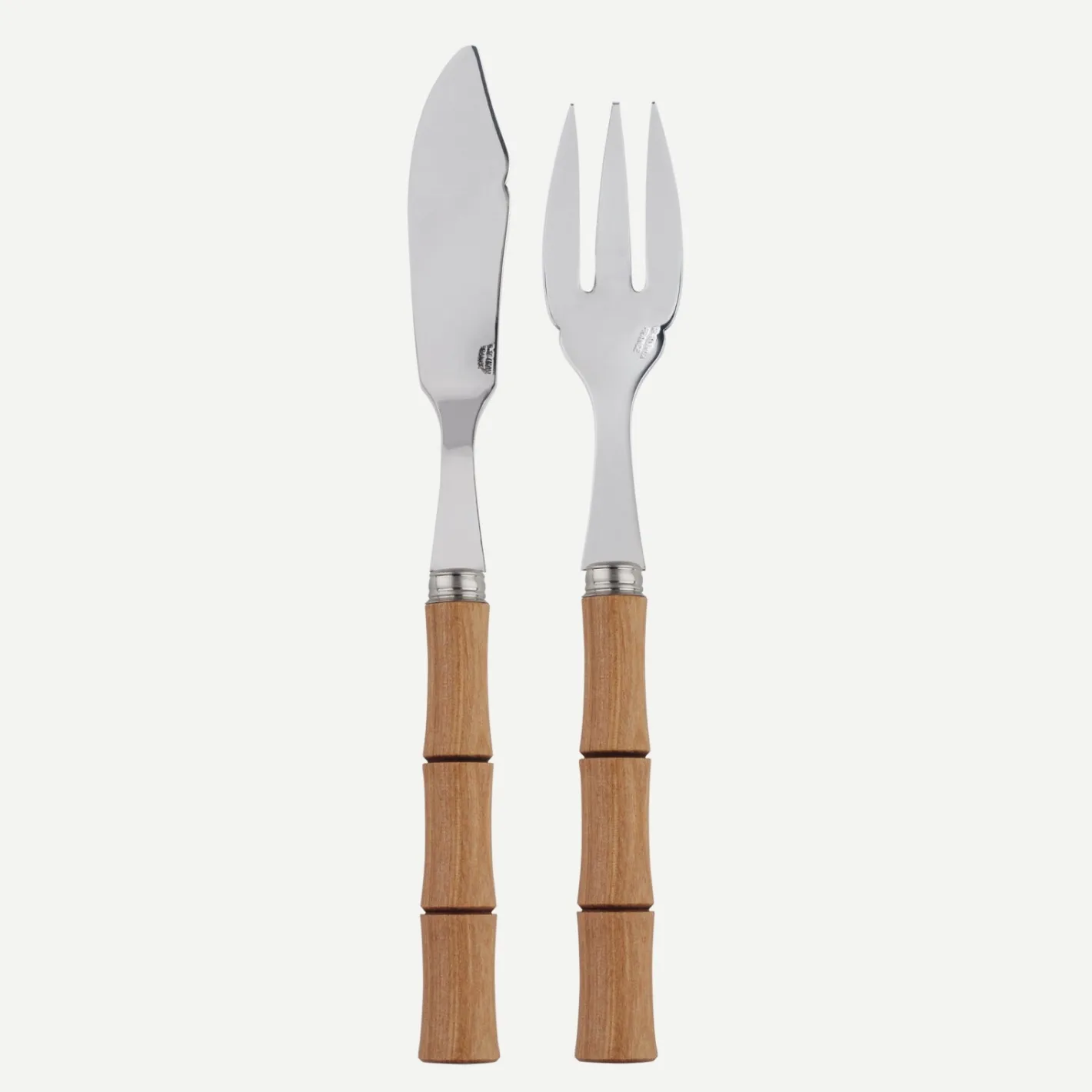 Sabre Paris Bambou,Bois stratifié clair | Fish Knife | Fish Fork