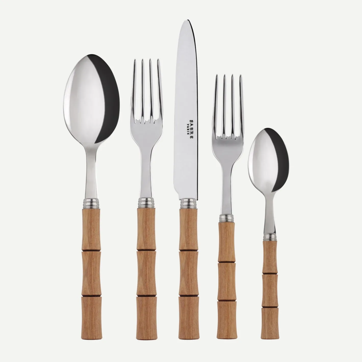 Sabre Paris Bambou,Bois stratifié clair | Set Of 5 Pieces