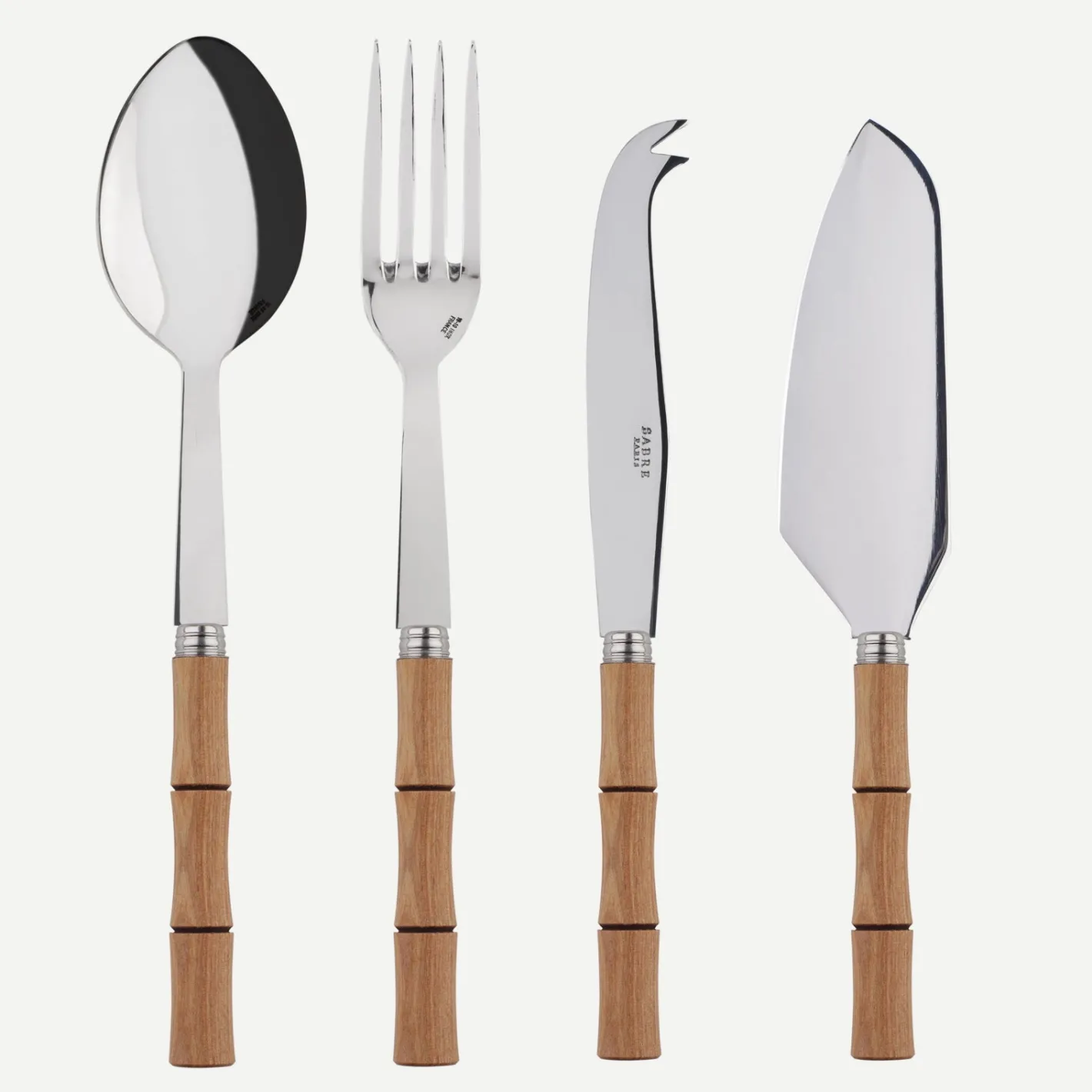 Sabre Paris Bambou,Bois stratifié clair | Set Of 4 Must-have Serving Pieces