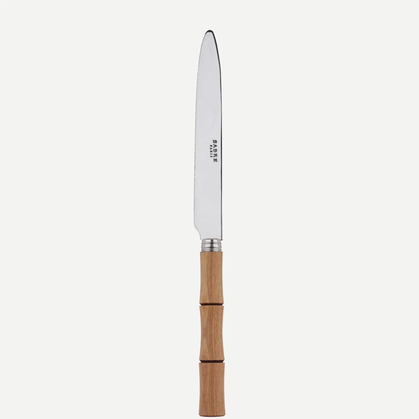 Sabre Paris Bambou,Bois stratifié clair | Serrated Dinner Knife Blade