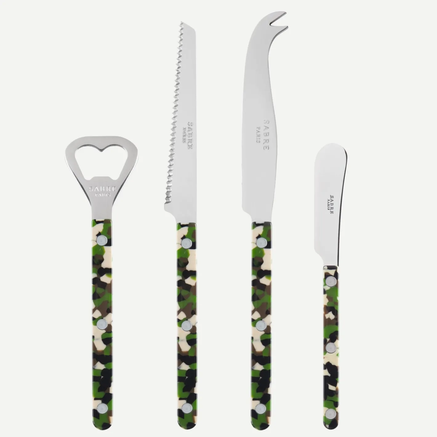 Sabre Paris Bistrot Camouflage, Green | Aperitif Set