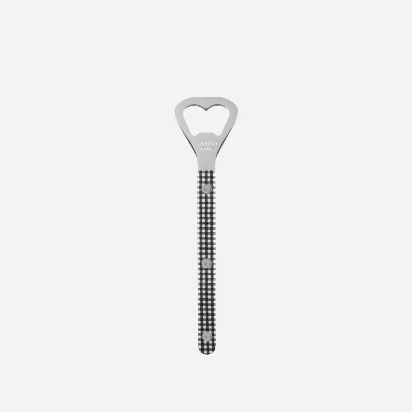 Sabre Paris Bistrot Gingham, Black | Bottle Opener