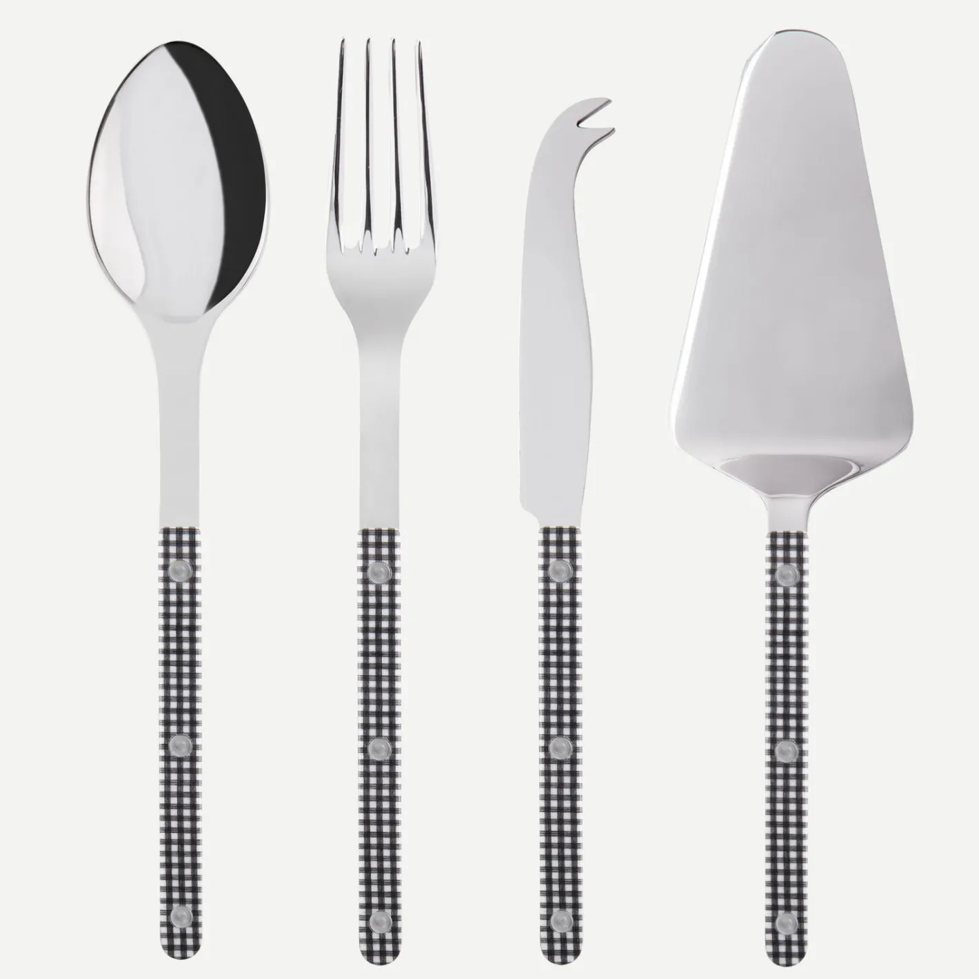 Sabre Paris Bistrot Gingham, Black | Set Of 4 Must-have Serving Pieces