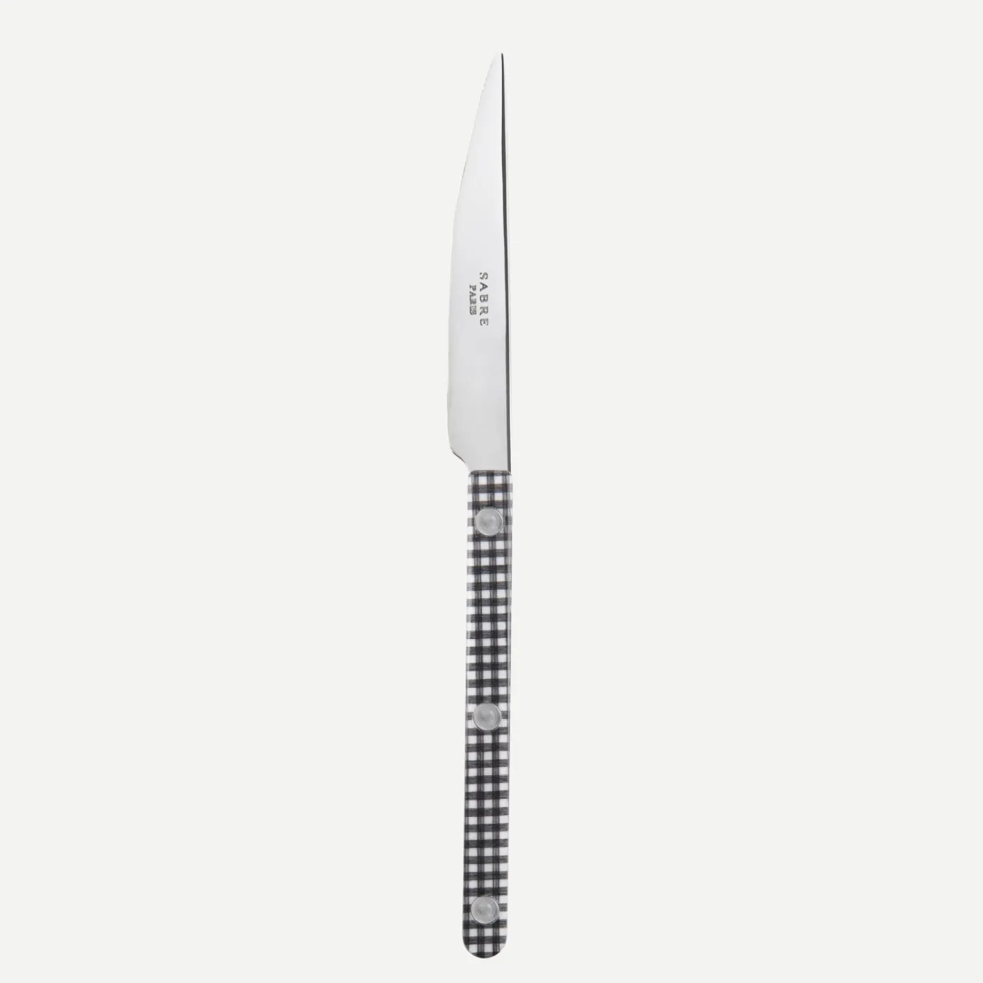 Sabre Paris Bistrot Gingham, Black | Dessert Knife