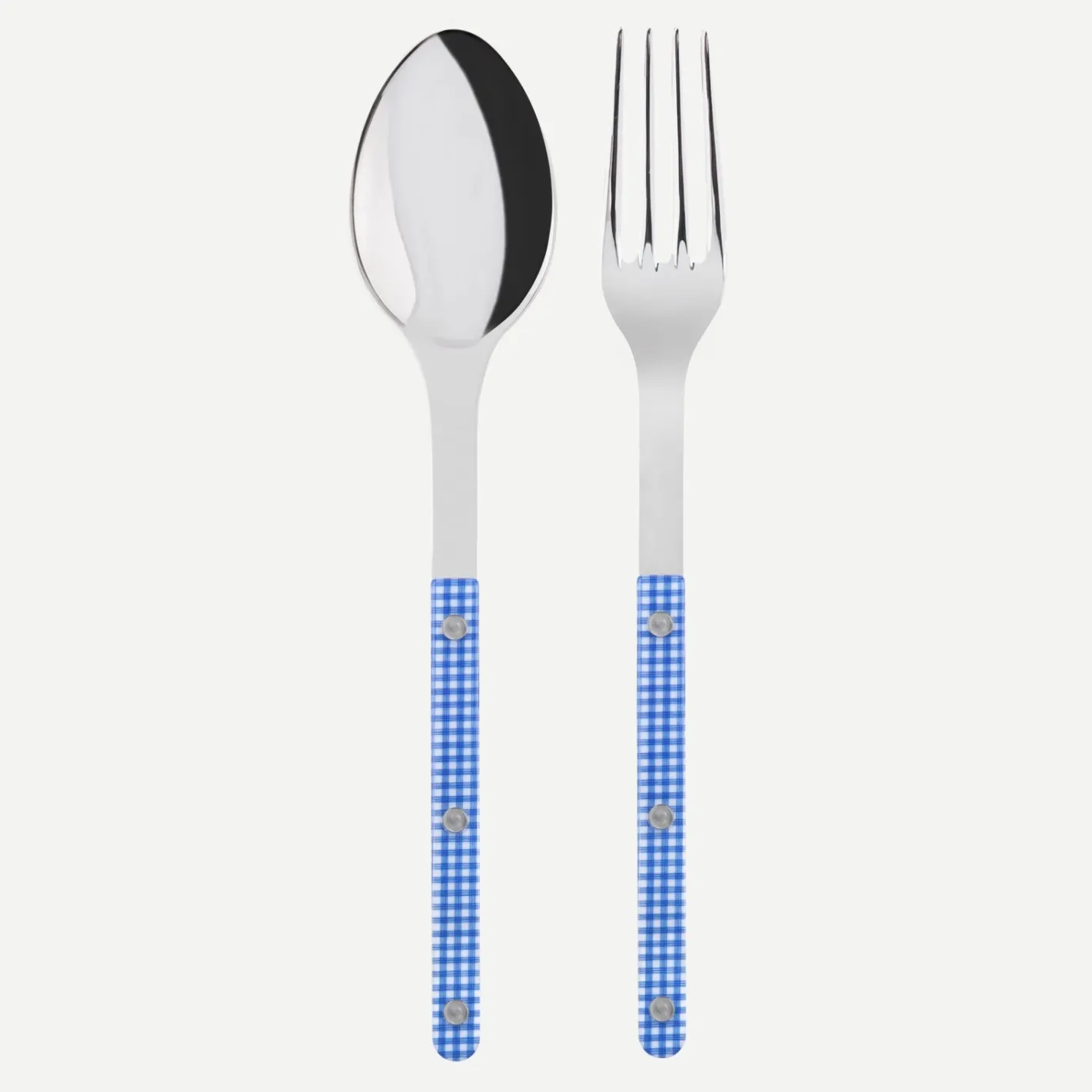 Sabre Paris Bistrot Gingham, Blue | Serving Set