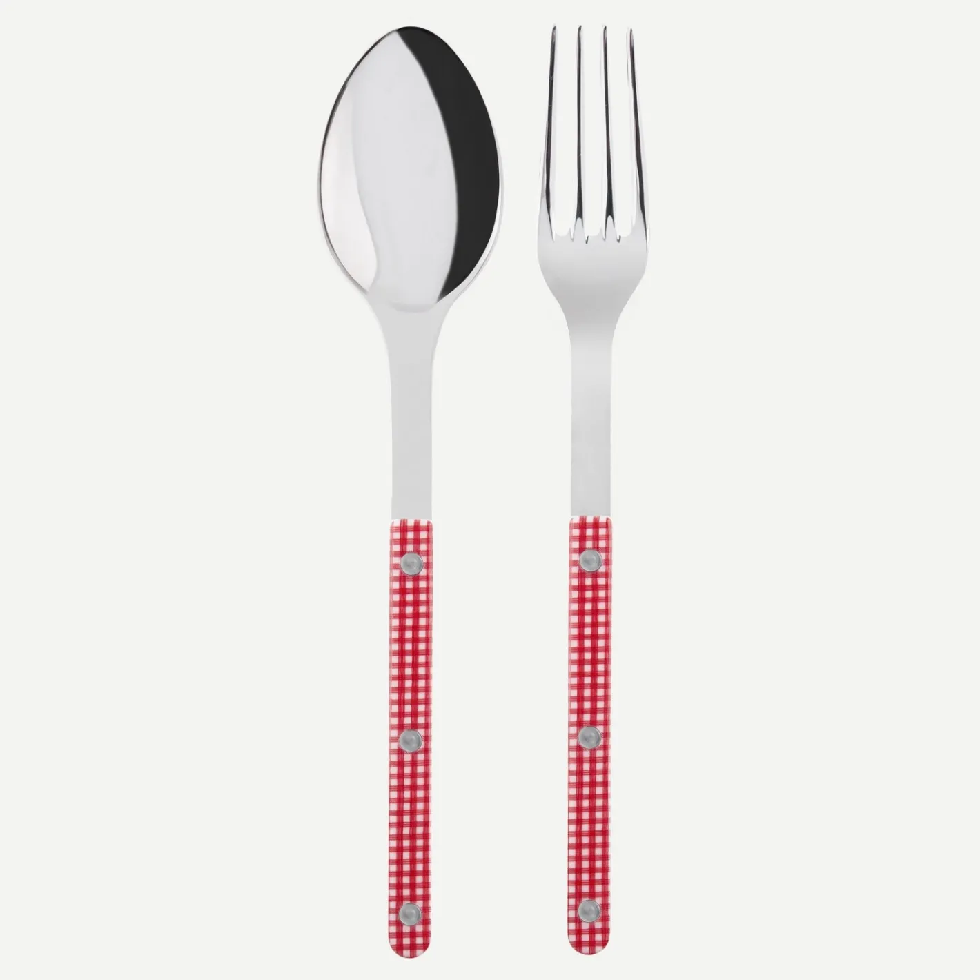 Sabre Paris Bistrot Gingham, Red | Serving Set