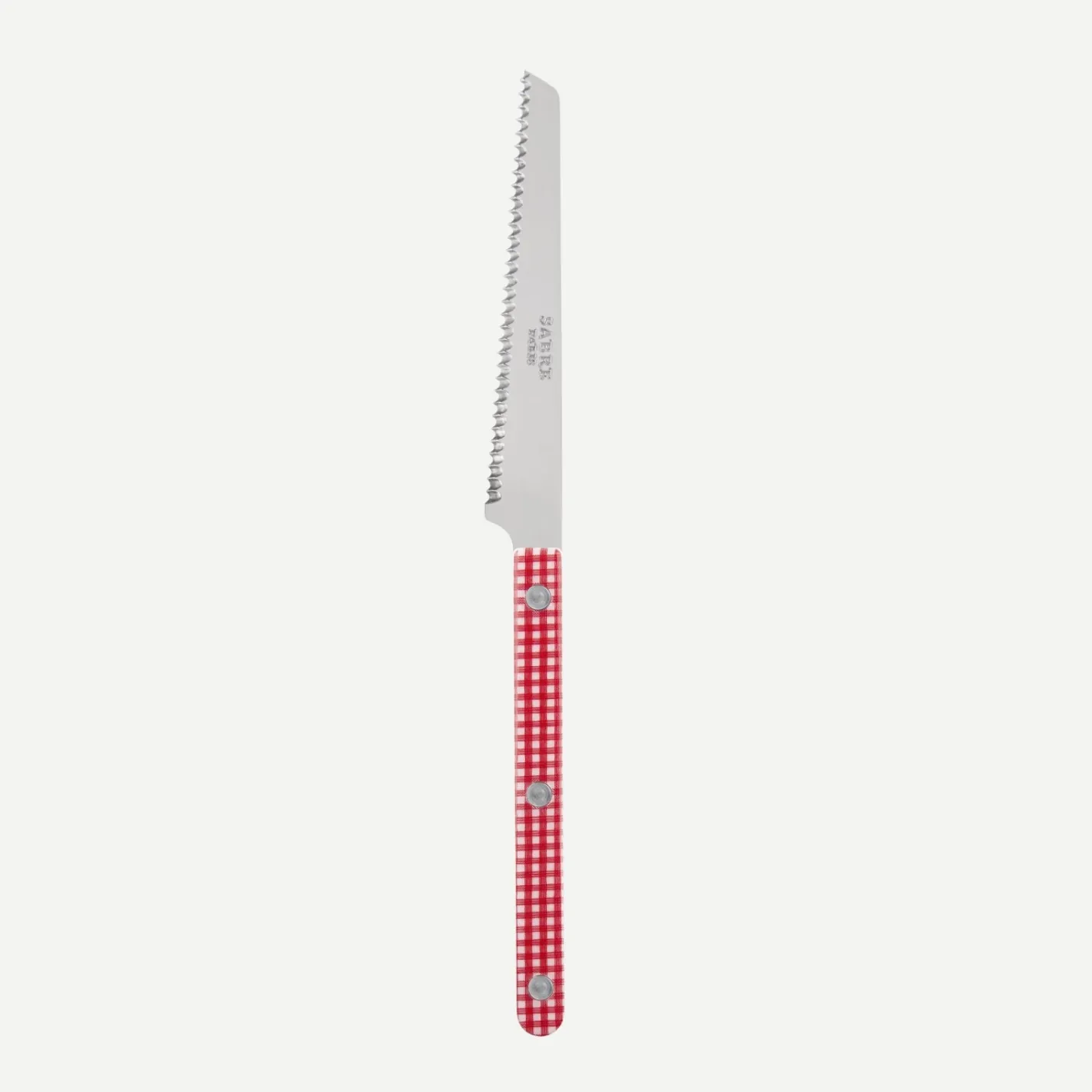 Sabre Paris Bistrot Gingham, Red | Tomato Knife