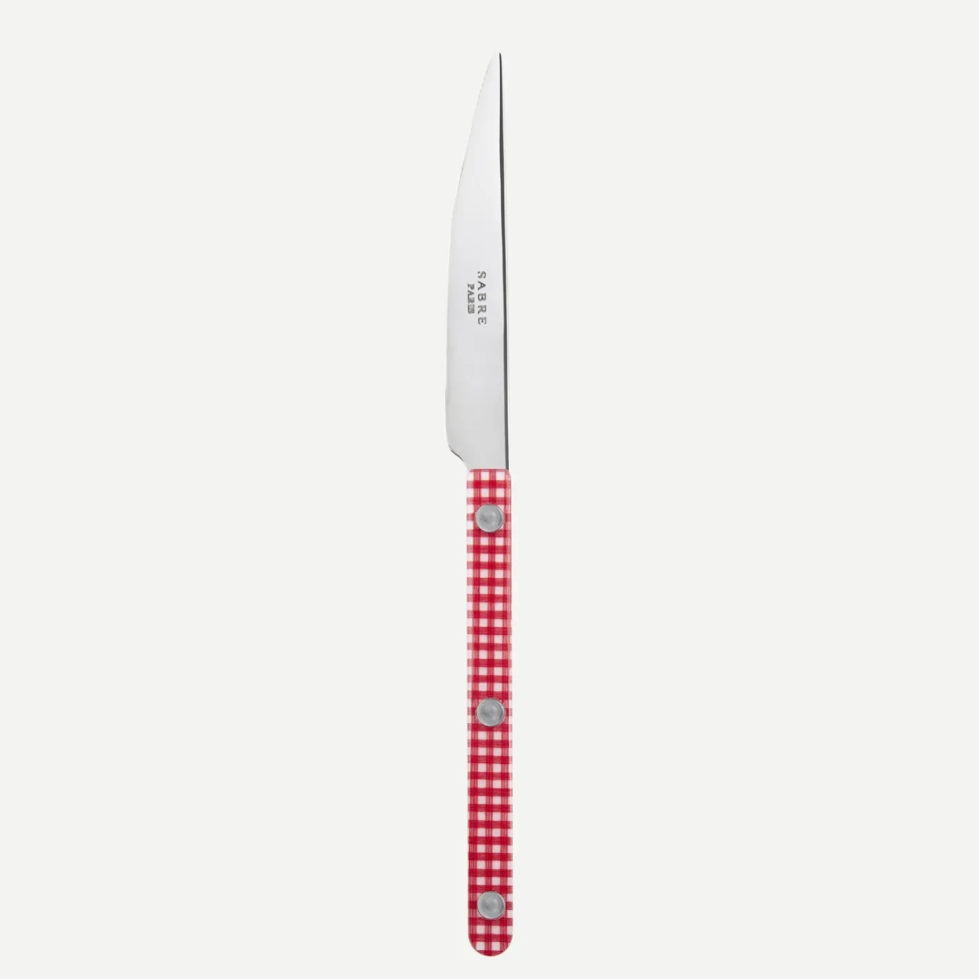 Sabre Paris Bistrot Gingham, Red | Dessert Knife