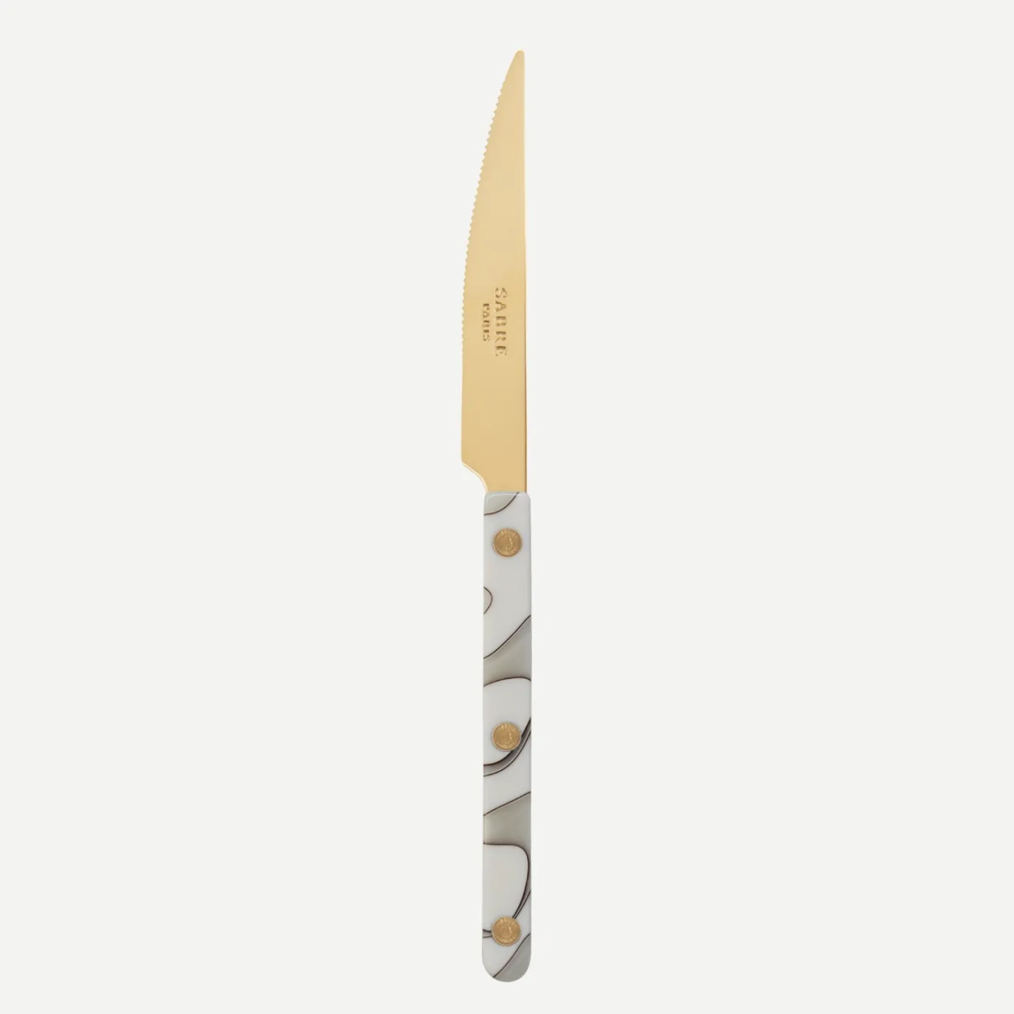 Sabre Paris Bistrot Gold Dune, Dune Ivory | Dessert Knife