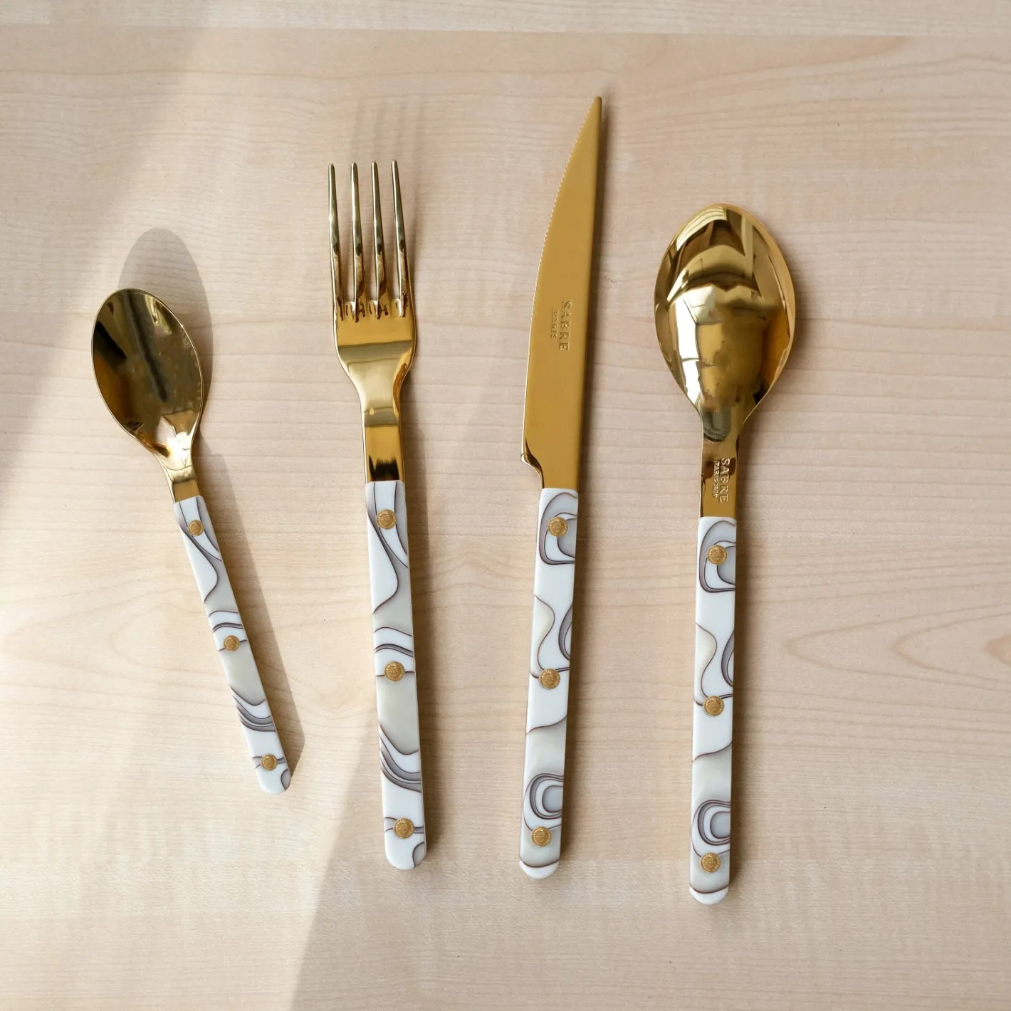 Sabre Paris Bistrot Gold Dune, Dune Ivory | Soup Spoon