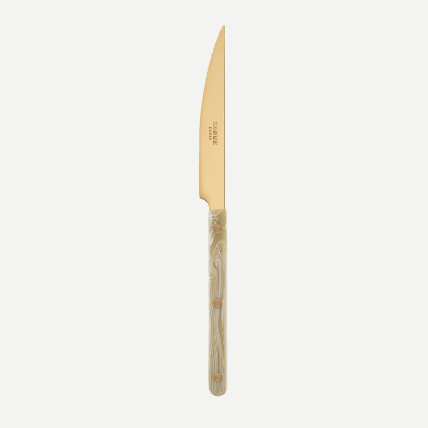 Sabre Paris Bistrot Gold Horn, Faux Horn | Dinner Knife