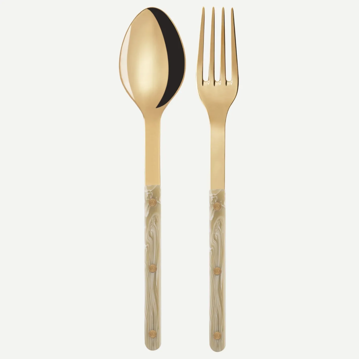 Sabre Paris Bistrot Gold Horn, Faux Horn | Serving Set