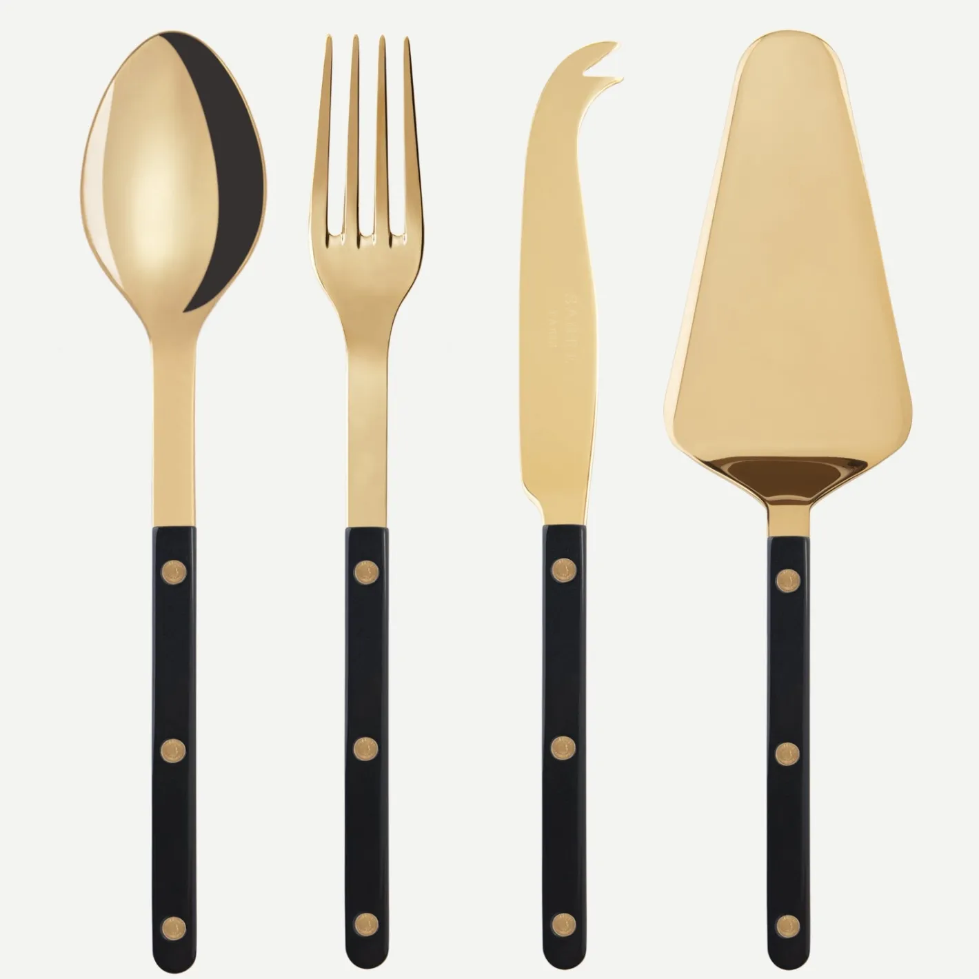 Sabre Paris Bistrot Gold Solid, Black | Set Of 4 Must-have Serving Pieces