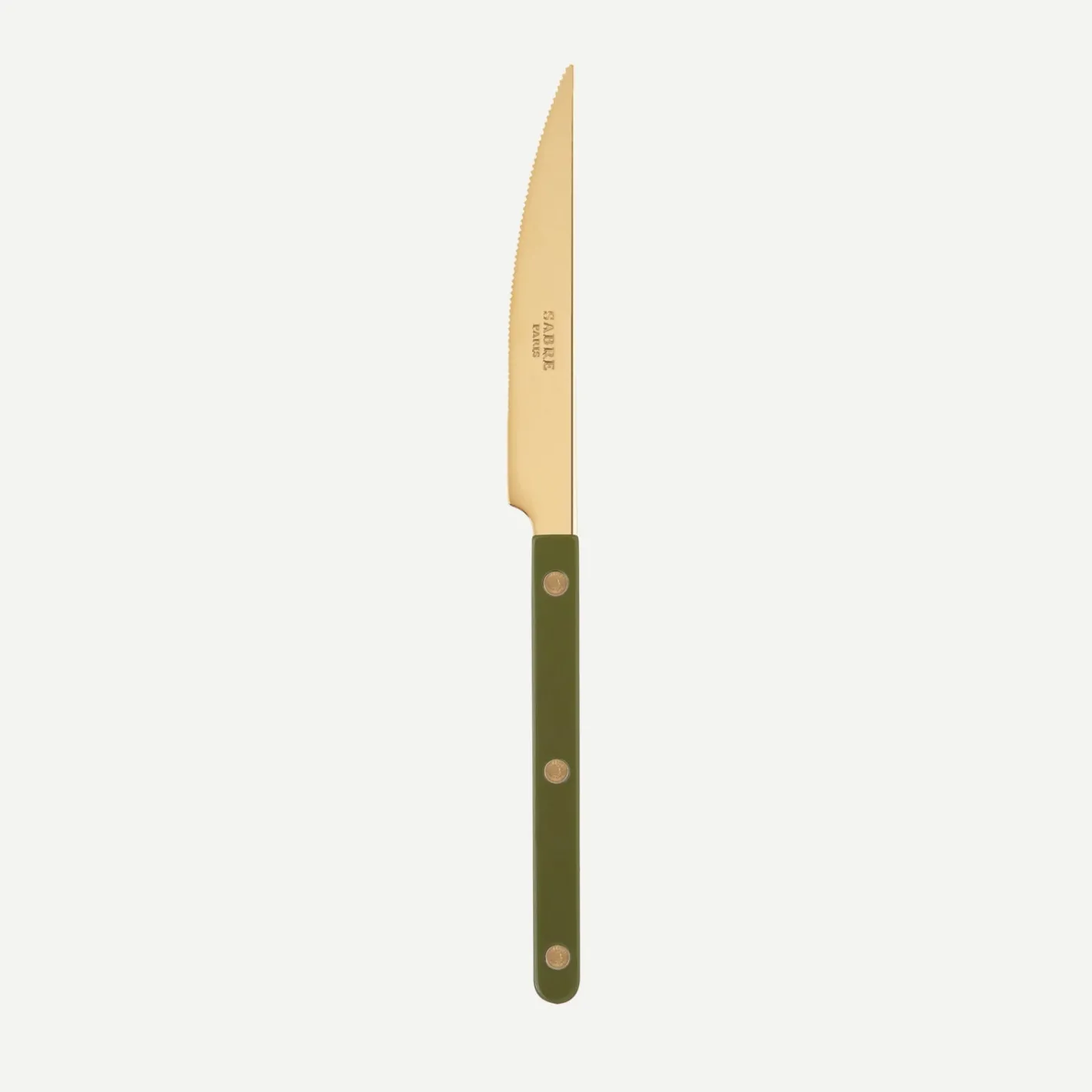 Sabre Paris Bistrot Gold Solid, Green fern | Dinner Knife