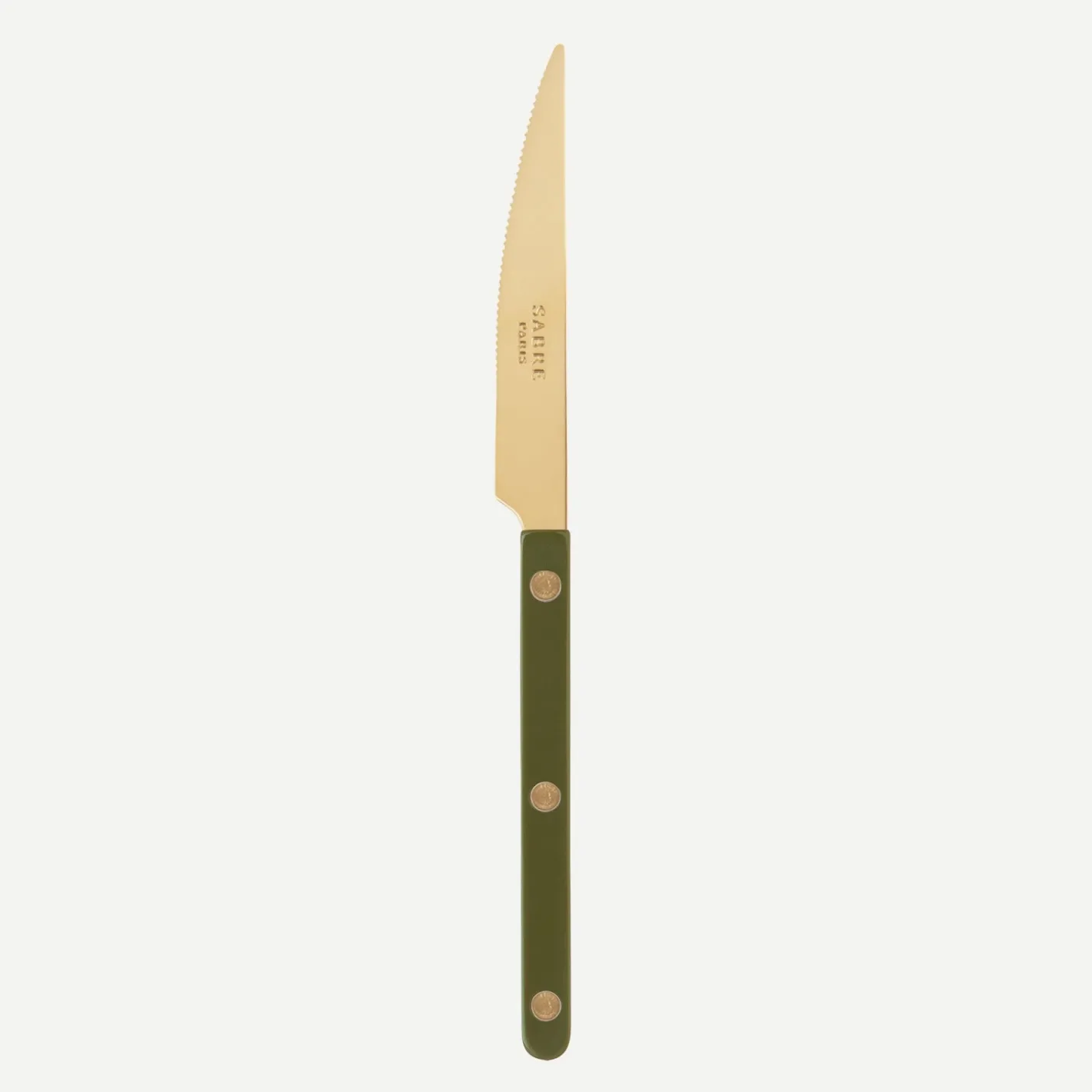 Sabre Paris Bistrot Gold Solid, Green fern | Dessert Knife