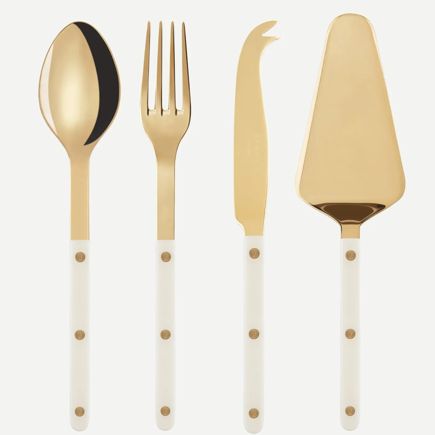 Sabre Paris Bistrot Gold Solid, Ivory | Set Of 4 Must-have Serving Pieces