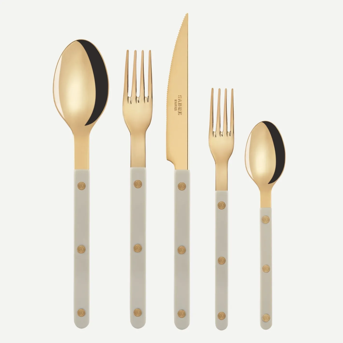 Sabre Paris Bistrot Gold Solid, Light kaki | 20 Pieces Set