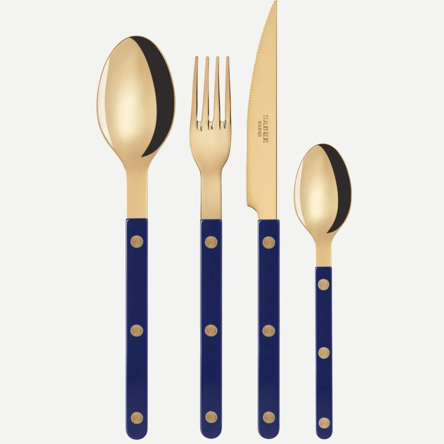 Sabre Paris Bistrot Gold Solid, Navy blue | 48 Pieces Set