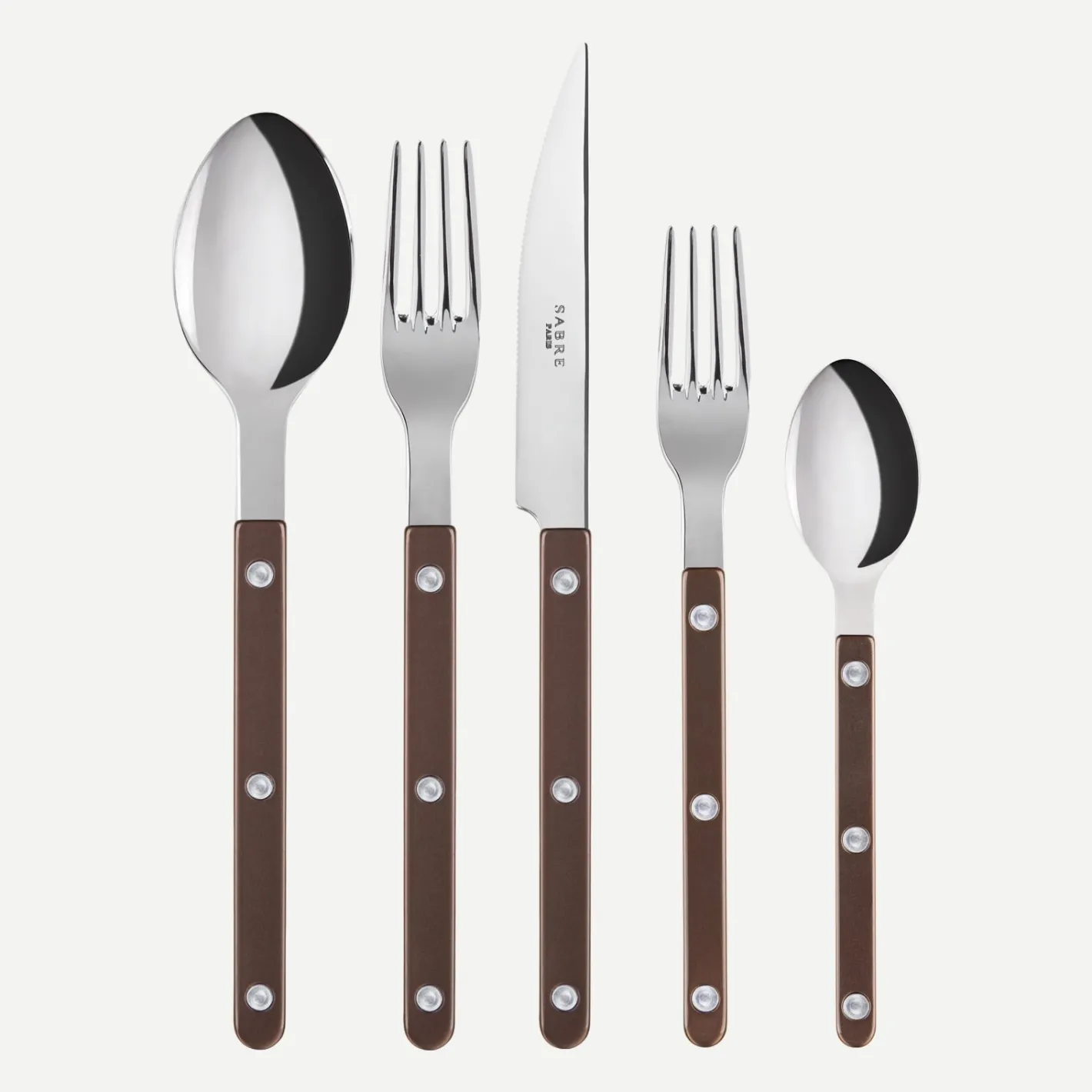 Sabre Paris Bistrot Pearly, Brown | Set Of 5 Pieces