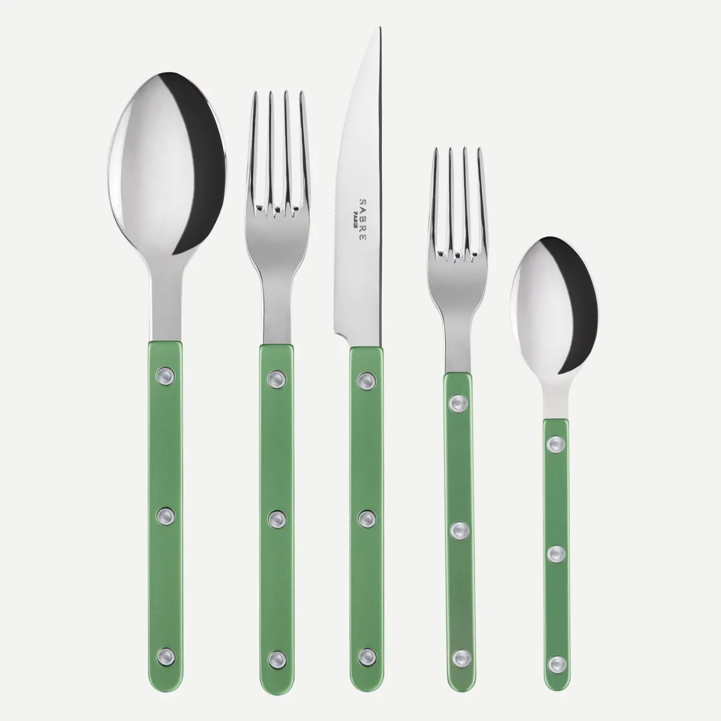 Sabre Paris Bistrot Pearly, Garden green | Set Of 5 Pieces