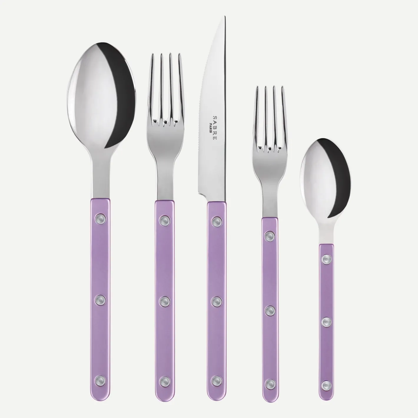 Sabre Paris Bistrot Pearly, Lilac | Set Of 5 Pieces