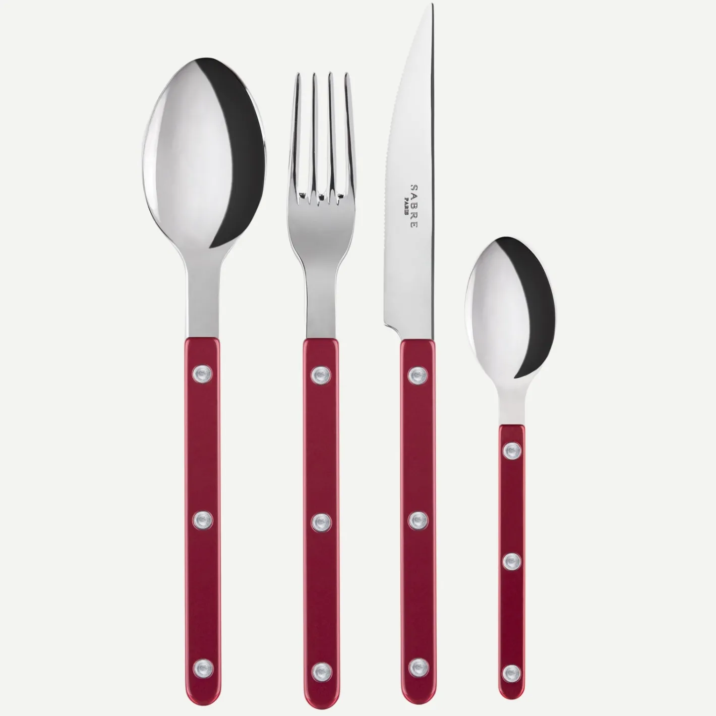 Sabre Paris Bistrot Pearly, Red | 24 Pieces Set