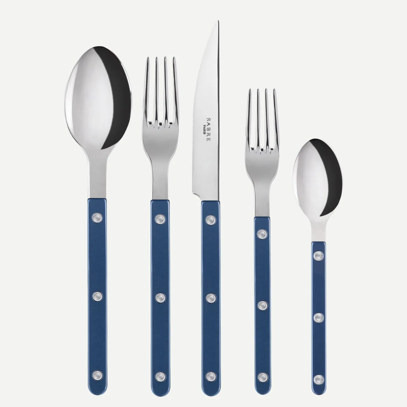 Sabre Paris Bistrot Pearly, Steel blue | Set Of 5 Pieces