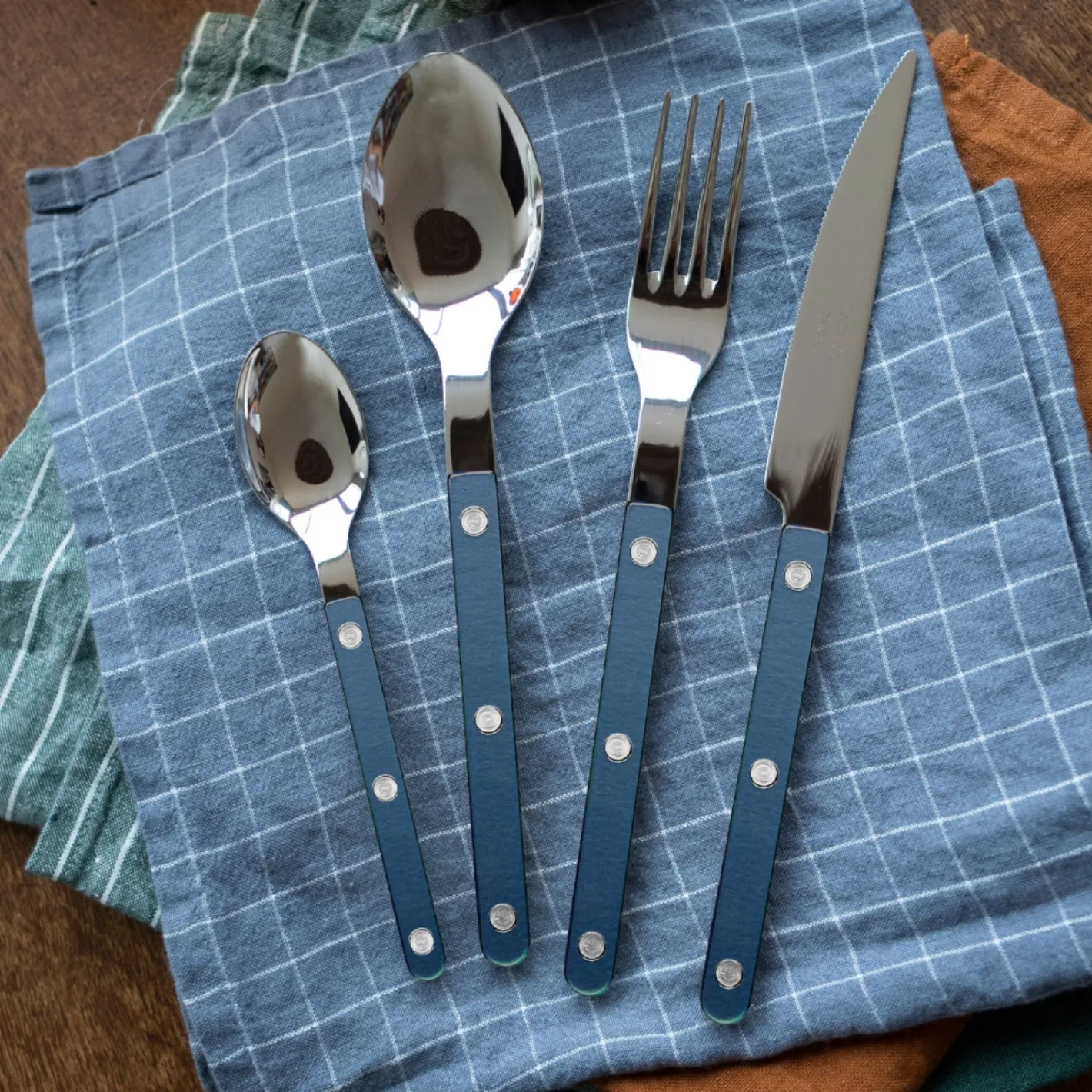 Sabre Paris Bistrot Pearly, Steel blue | 24 Pieces Set