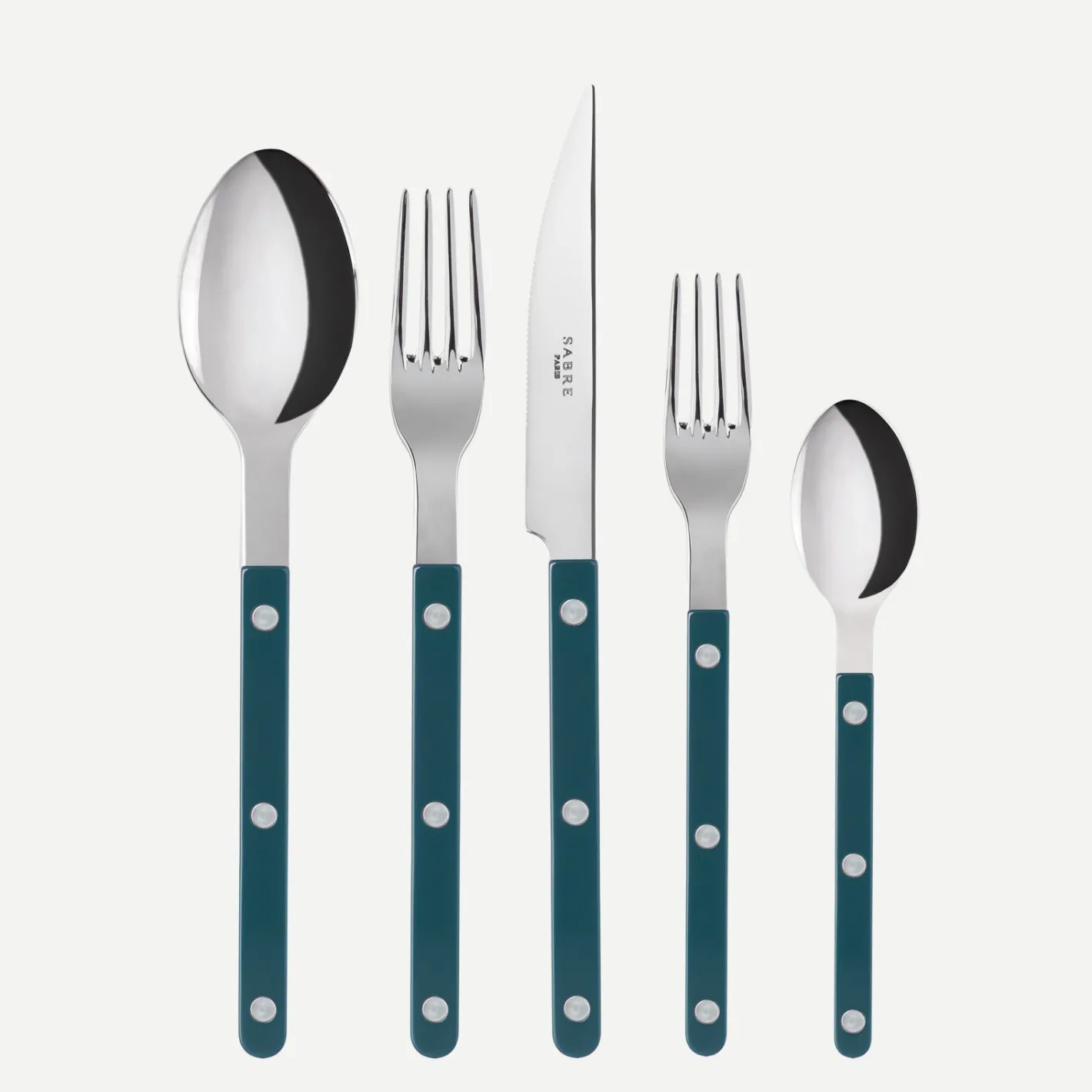 Sabre Paris Bistrot Solid, Aquamarine | Set Of 5 Pieces