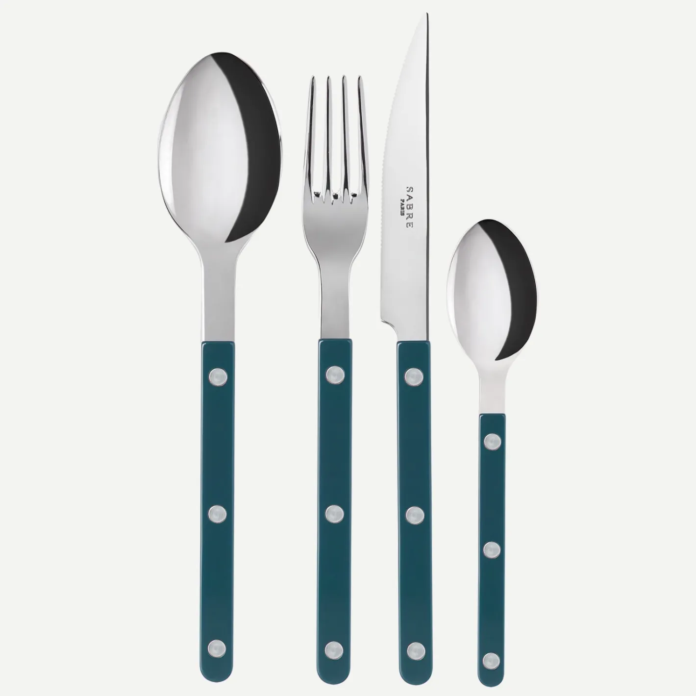 Sabre Paris Bistrot Solid, Aquamarine | 48 Pieces Set