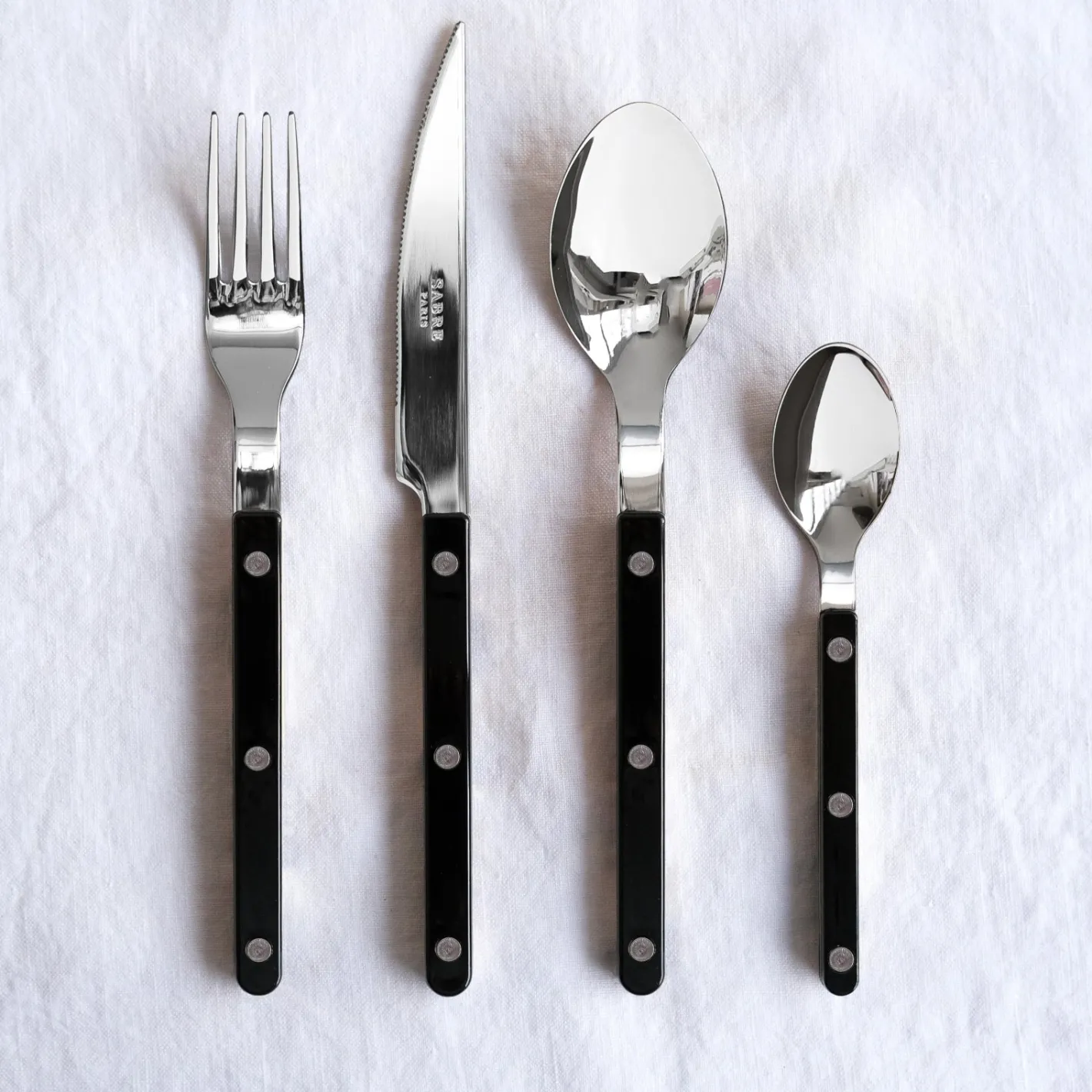 Sabre Paris Bistrot Solid, Black | Set Of 5 Pieces