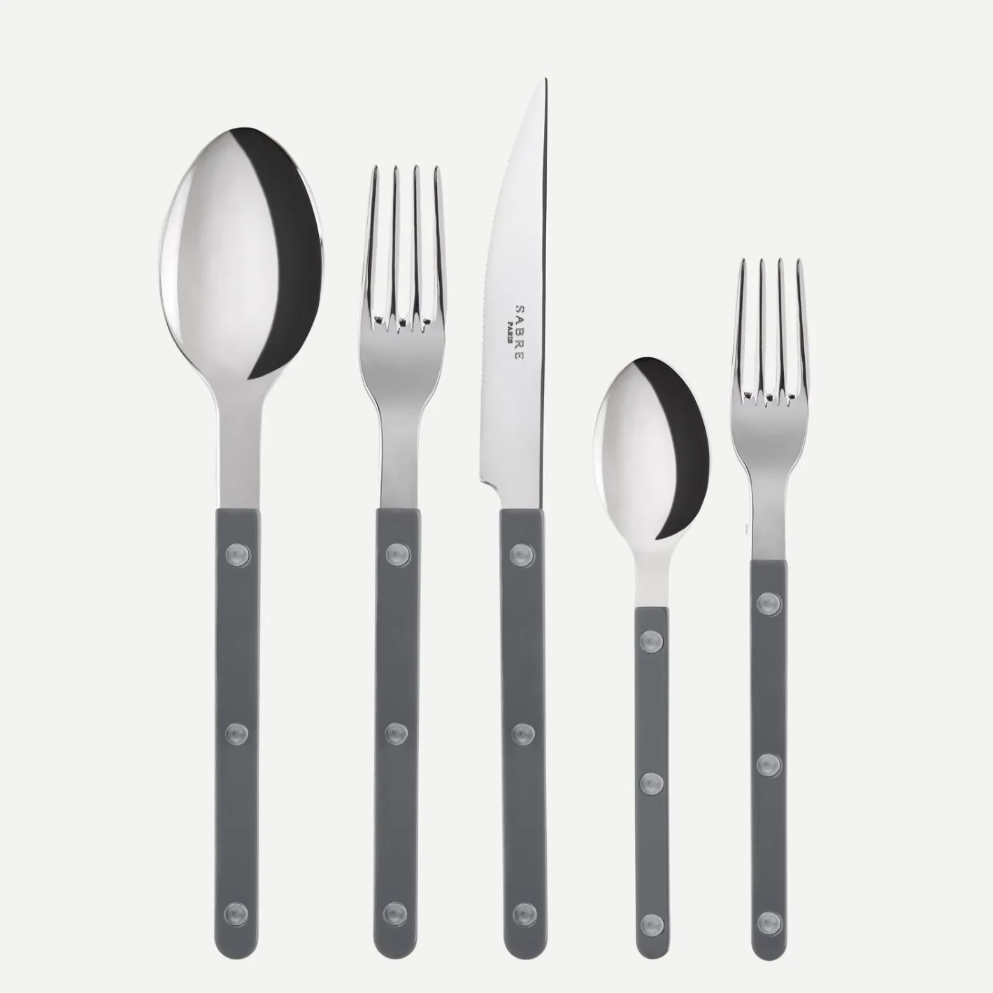 Sabre Paris Bistrot Solid, Dark grey | Set Of 5 Pieces