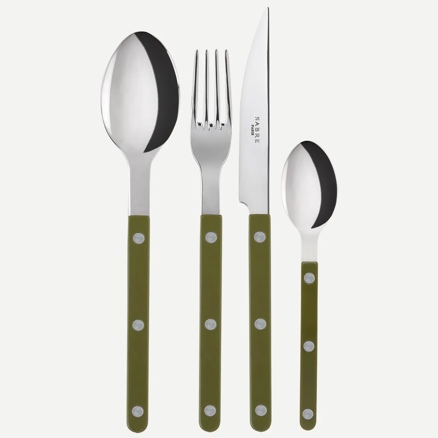 Sabre Paris Bistrot Solid, Green fern | Set Of 4 Pieces