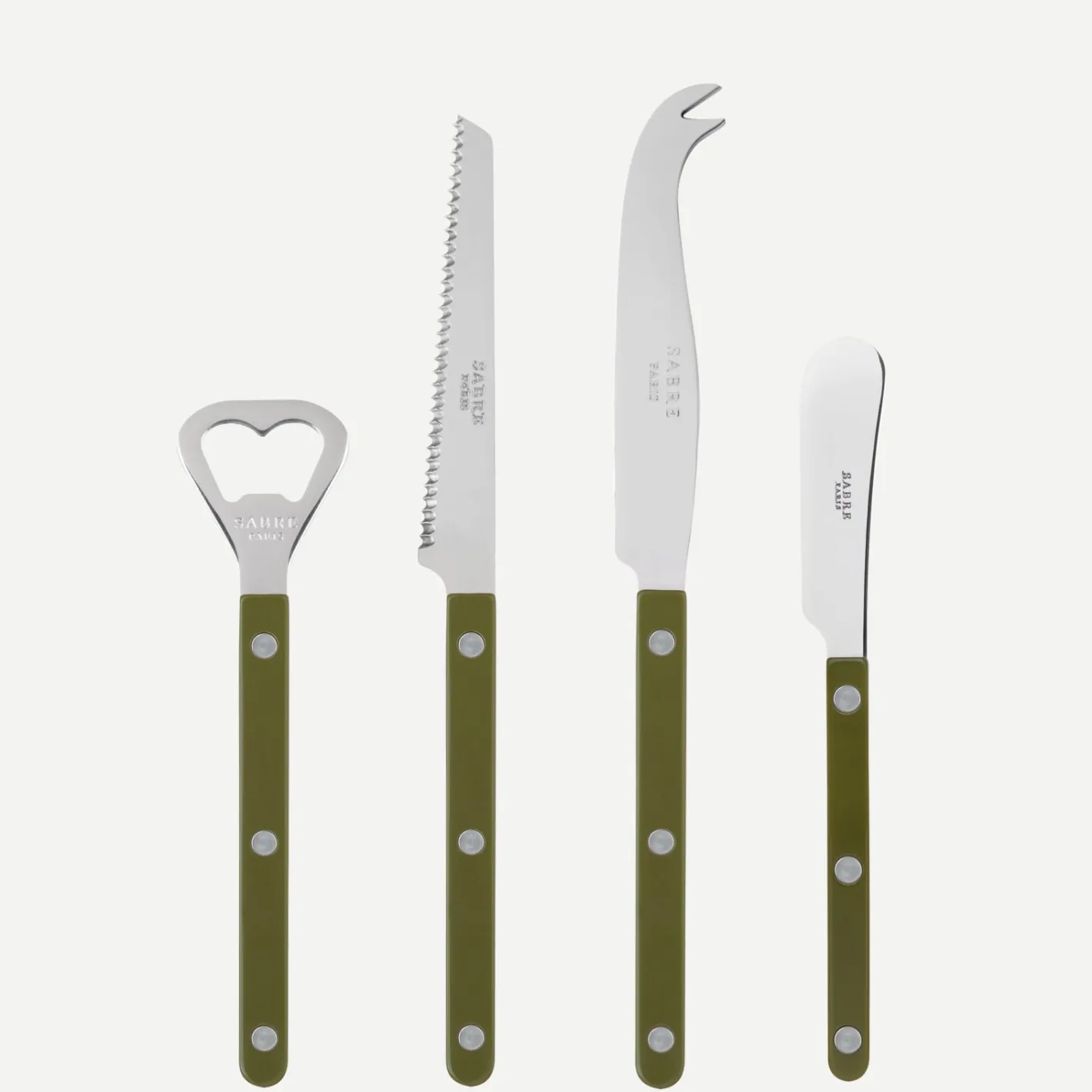 Sabre Paris Bistrot Solid, Green fern | Aperitif Set