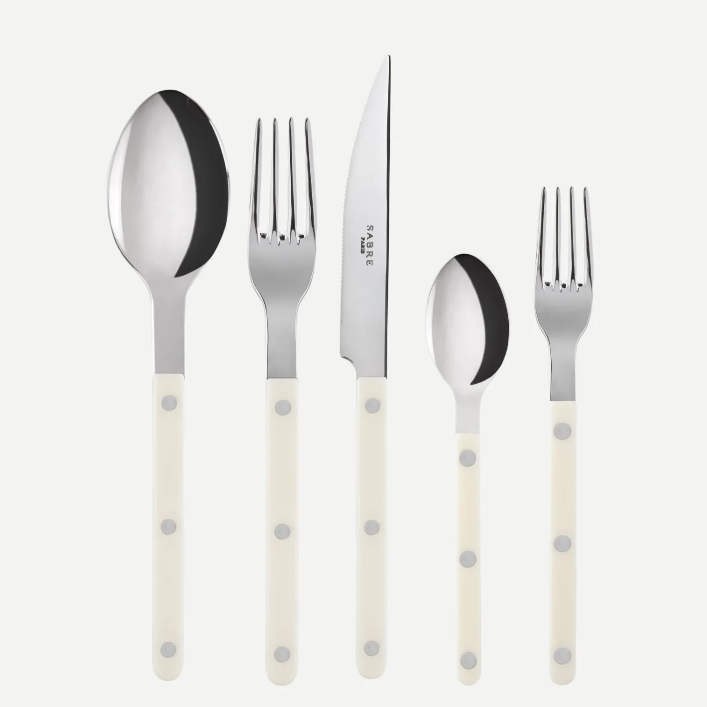 Sabre Paris Bistrot Solid, Ivory | Set Of 5 Pieces