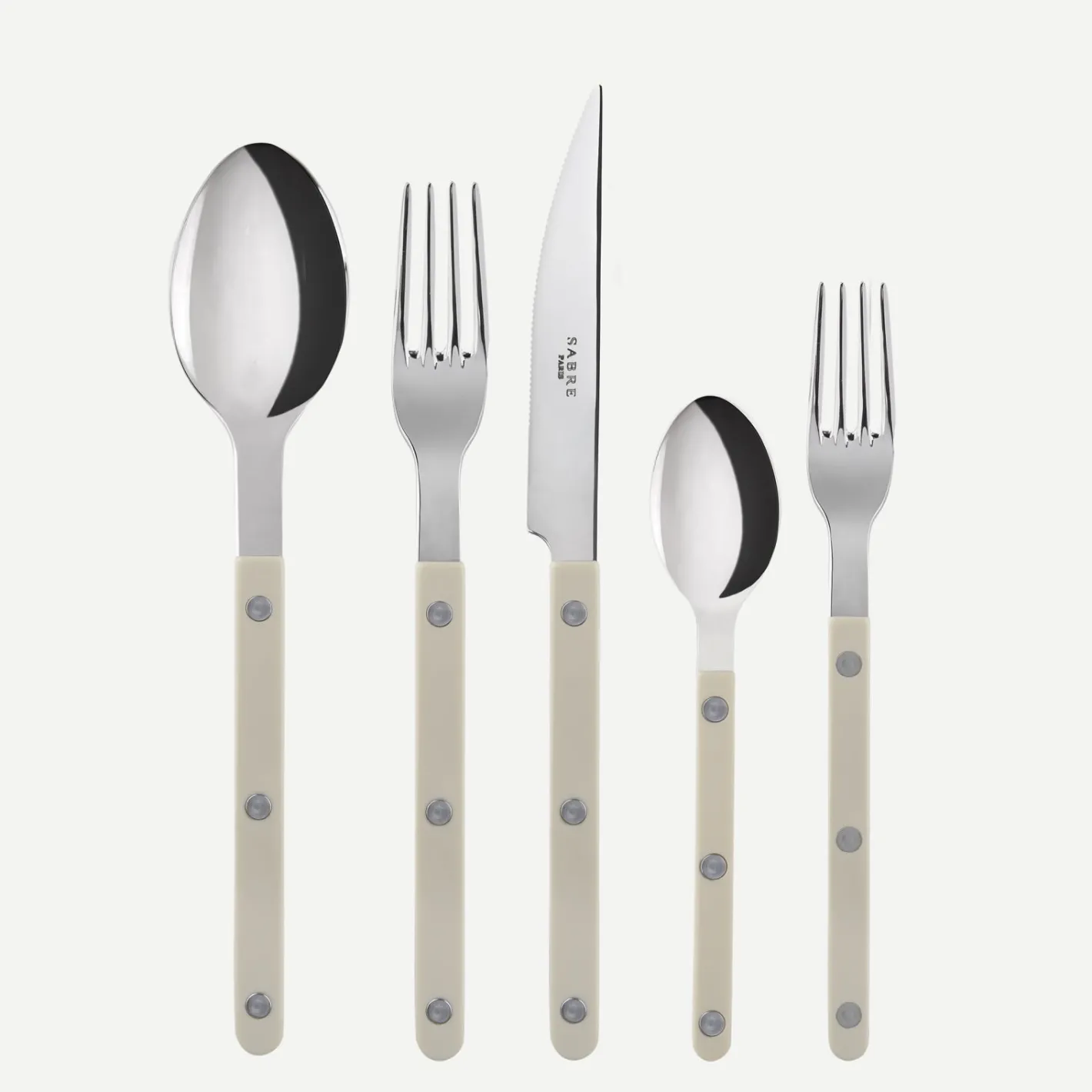 Sabre Paris Bistrot Solid, Light kaki | Set Of 5 Pieces