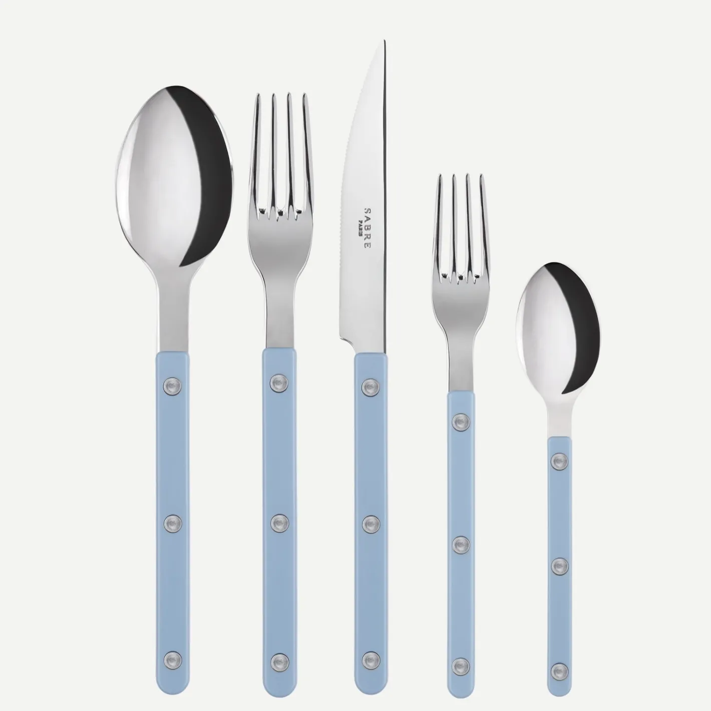 Sabre Paris Bistrot Solid, Pastel blue | Set Of 5 Pieces