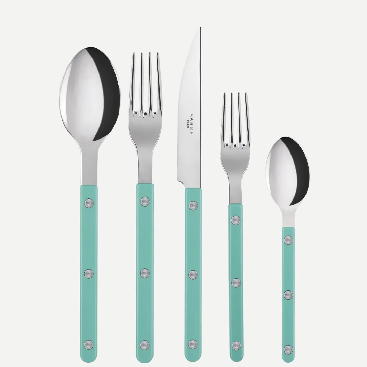 Sabre Paris Bistrot Solid, Pastel green | Set Of 5 Pieces