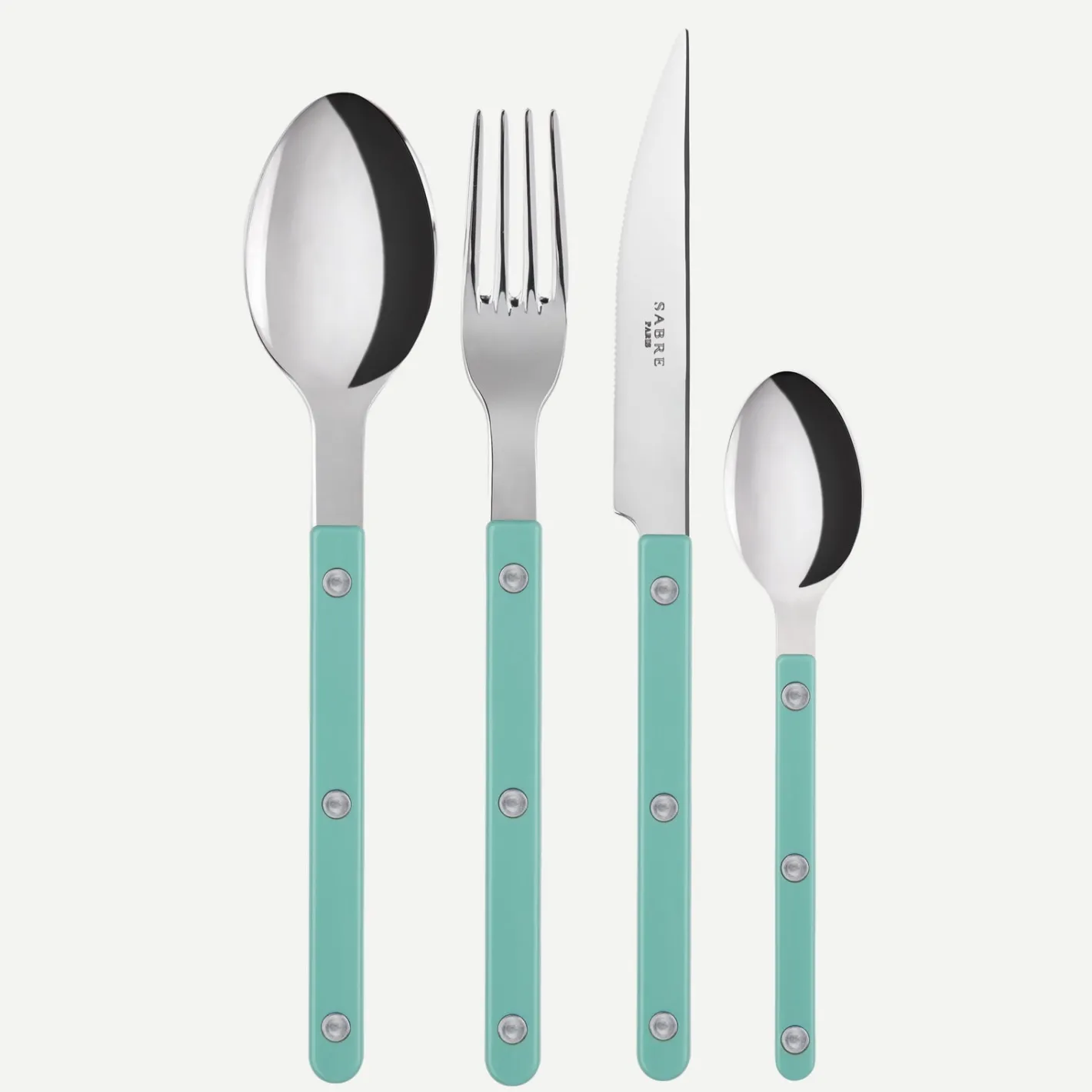 Sabre Paris Bistrot Solid, Pastel green | Set Of 4 Pieces