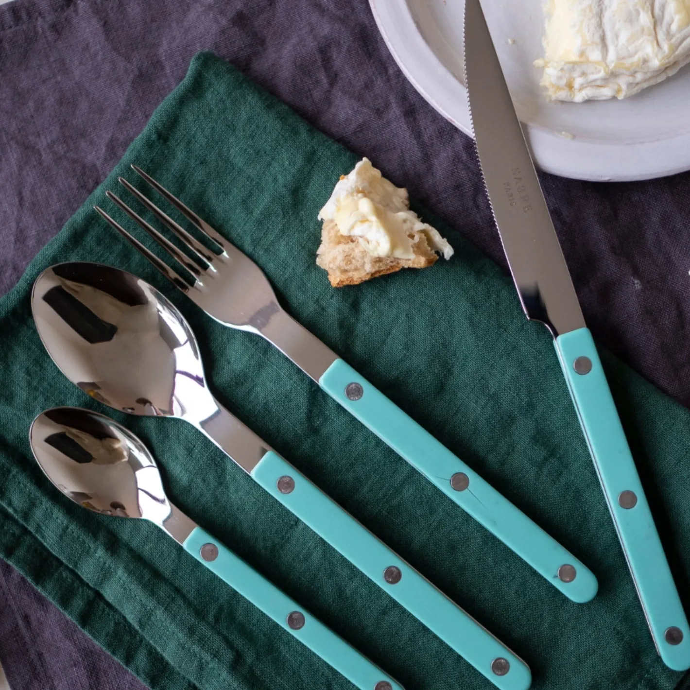 Sabre Paris Bistrot Solid, Pastel green | Dinner Fork