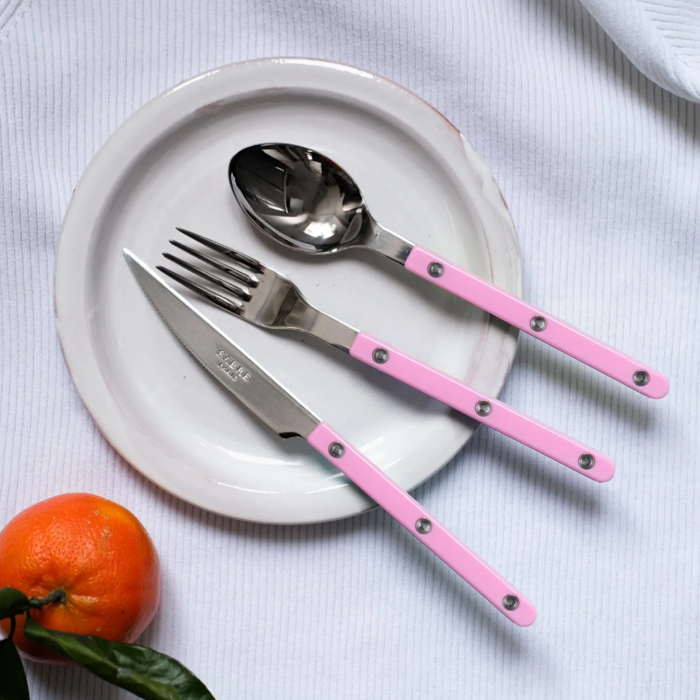 Sabre Paris Bistrot Solid, Pink | Salad Fork