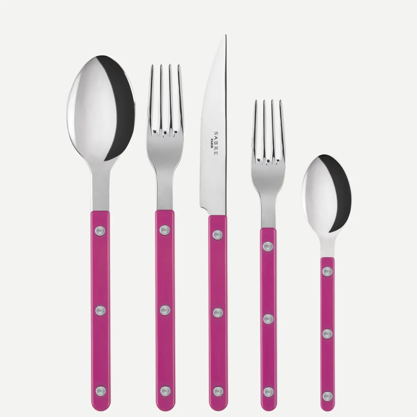 Sabre Paris Bistrot Solid, Raspberry | Set Of 5 Pieces