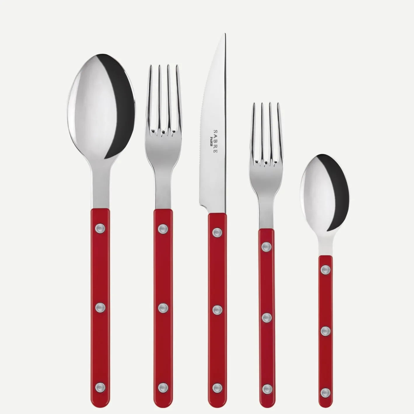 Sabre Paris Bistrot Solid, Red | Set Of 5 Pieces