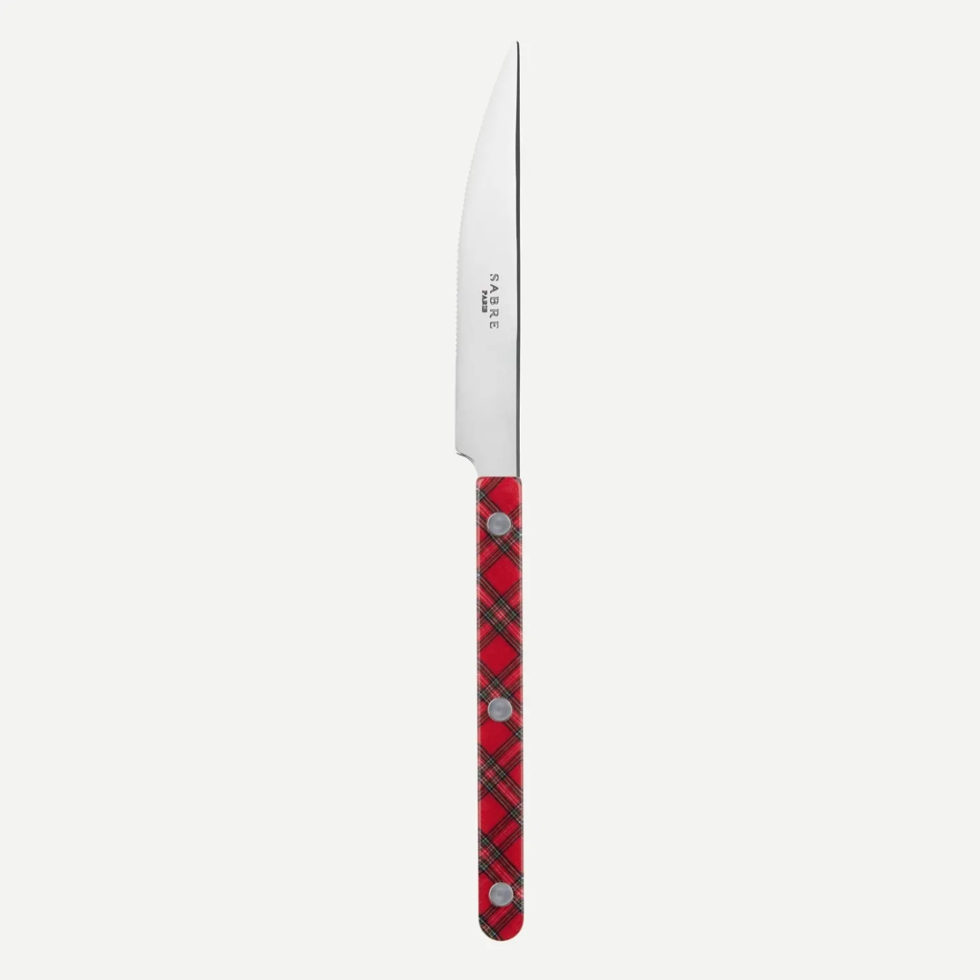 Sabre Paris Bistrot Tartan, Red | Dinner Knife