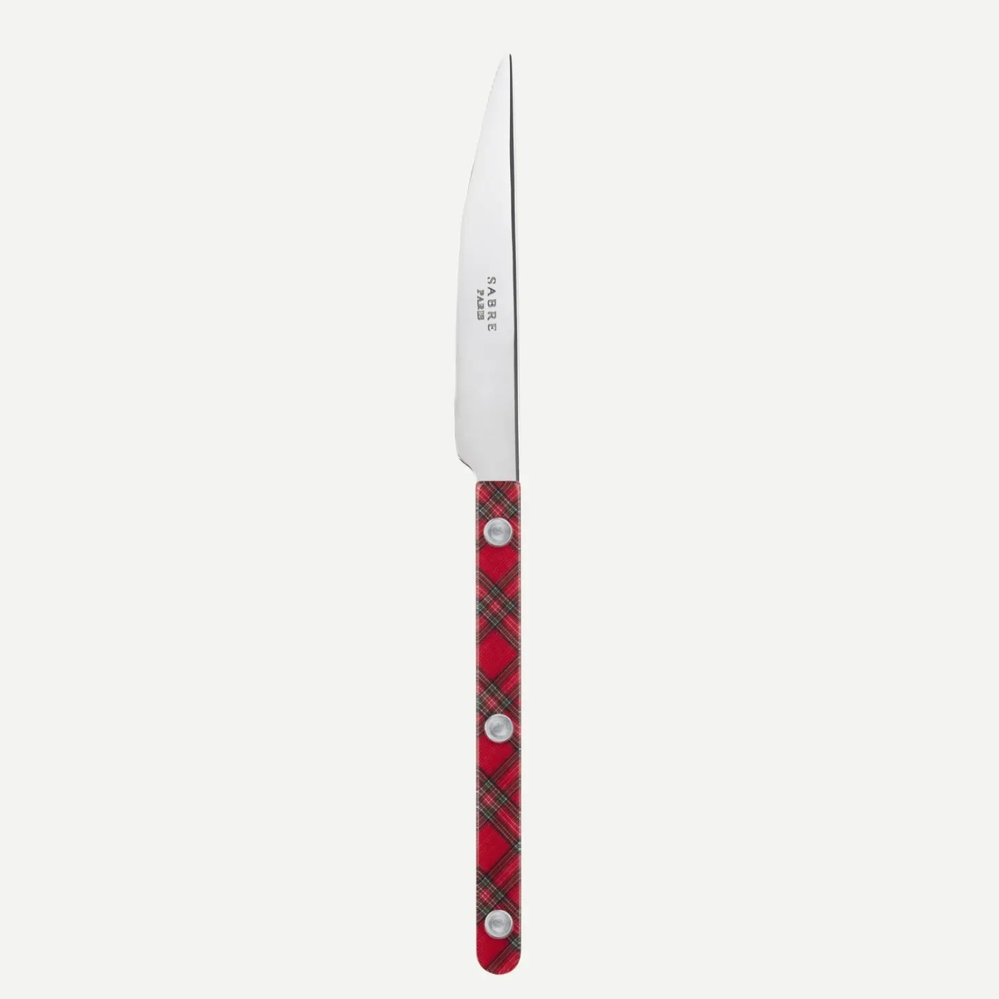 Sabre Paris Bistrot Tartan, Red | Dessert Knife