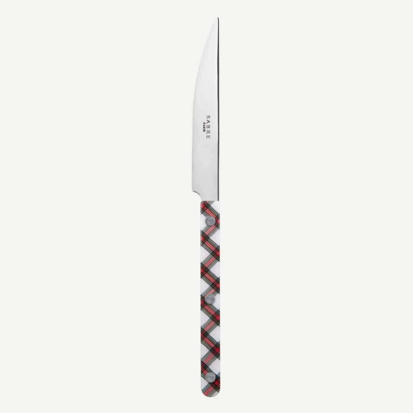 Sabre Paris Bistrot Tartan, White | Dinner Knife