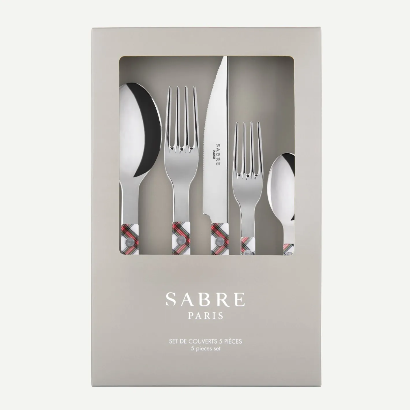 Sabre Paris Bistrot Tartan, White | Gift Boxes