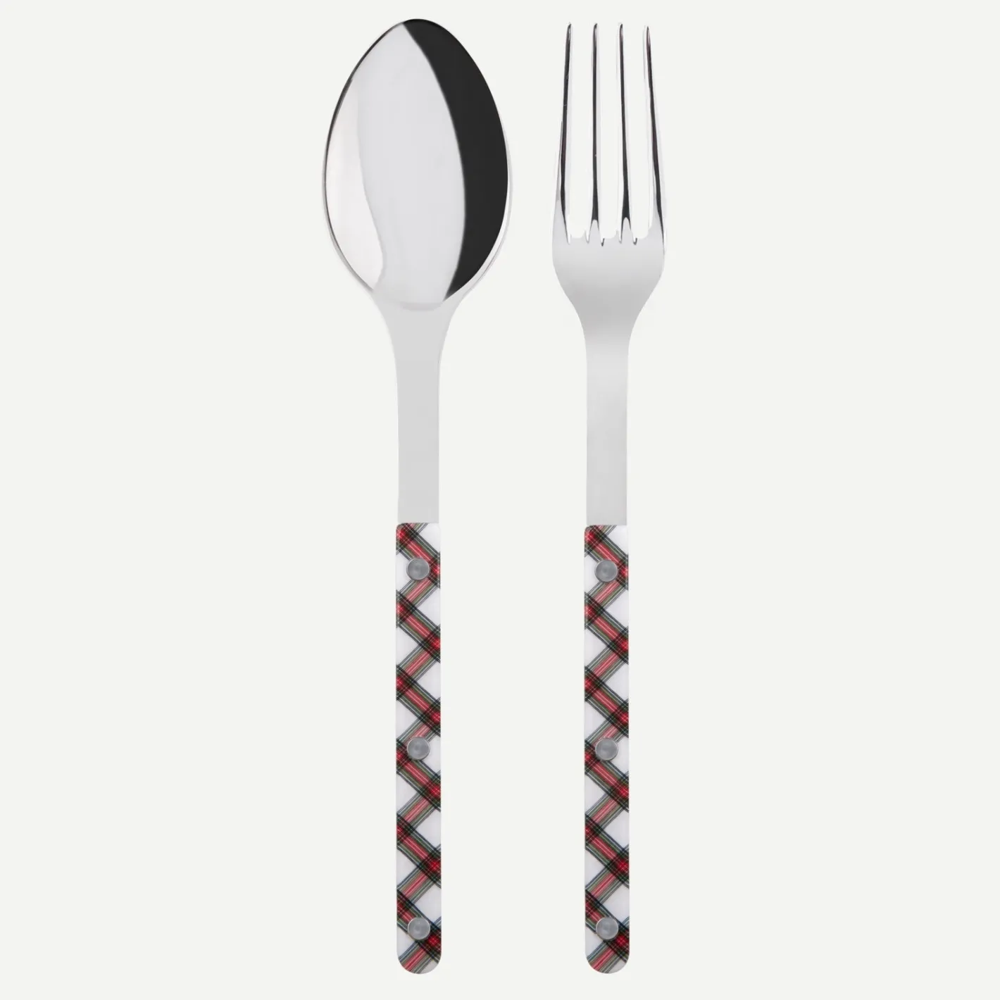 Sabre Paris Bistrot Tartan, White | Serving Set