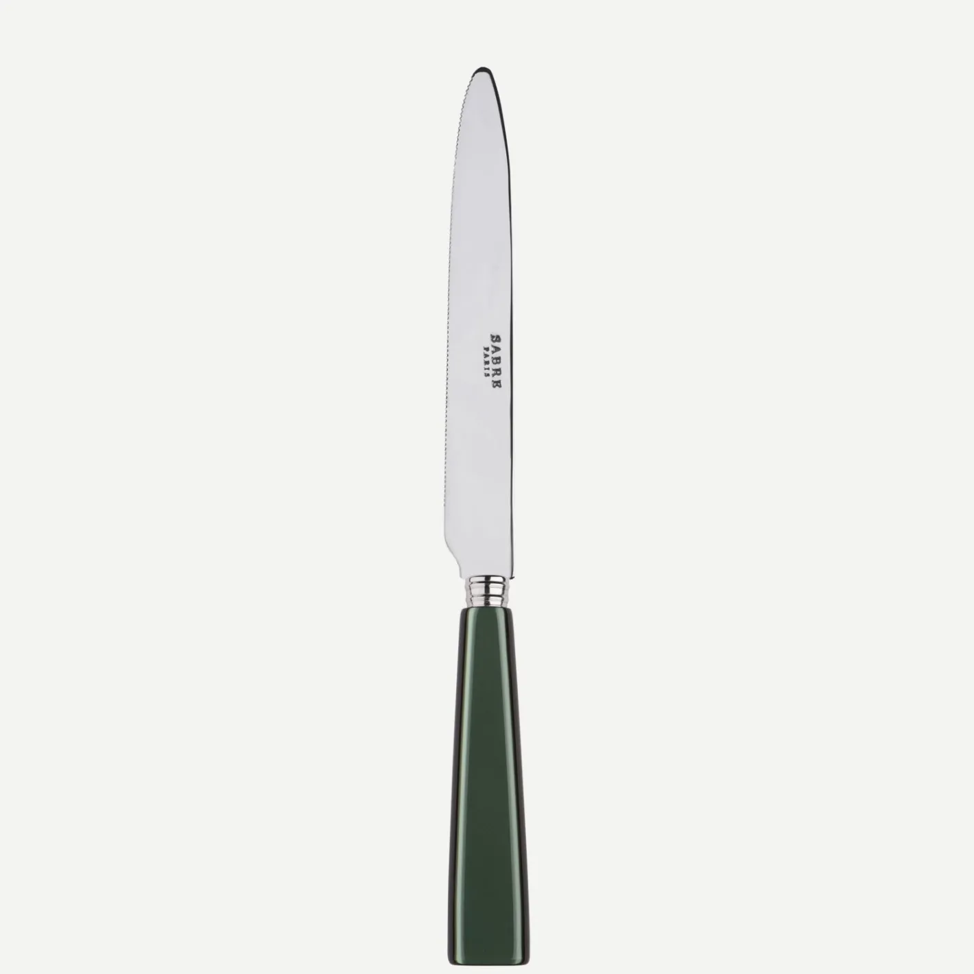 Sabre Paris Icône,Vert foncé | Serrated Dinner Knife Blade