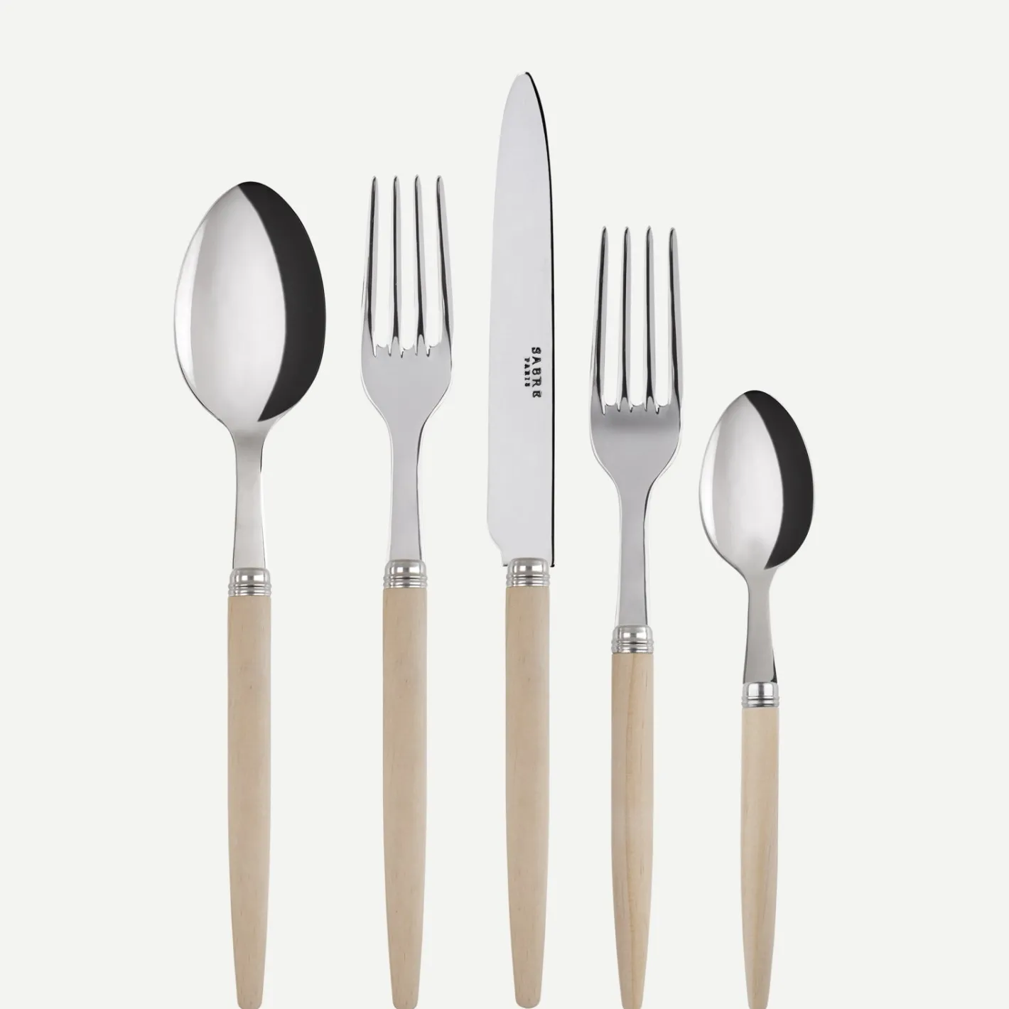 Sabre Paris Jonc,Bois clair | Set Of 5 Pieces